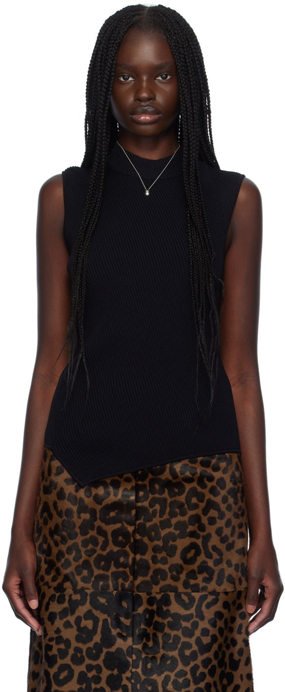 Tielko TOTEME TOTEME Asymmetric Tank Top Čierna | 243-WRT0336-YA0089, 0