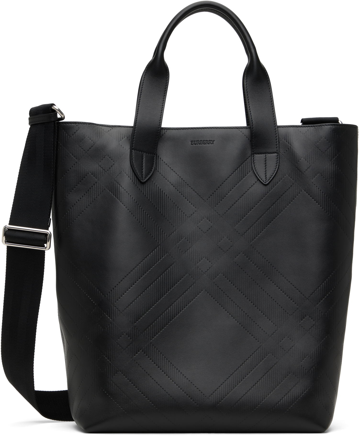 Tote bag Burberry Burberry Embossed Check Tote Bag Čierna | 8101920, 0