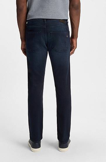 Džínsy BOSS BOSS Delaware Slim-Fit Stretch Denim Jeans Navy | 50544927, 1