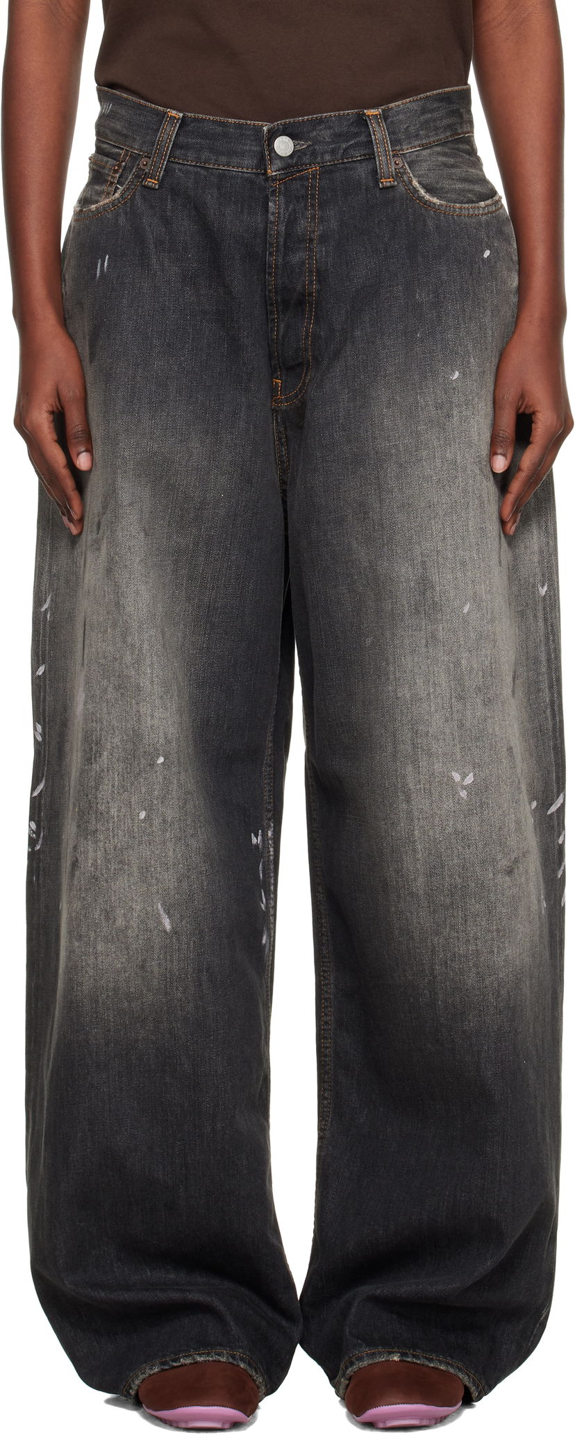 Džínsy Acne Studios Acne Studios 2023 Wide Leg Jeans Čierna | C00089-