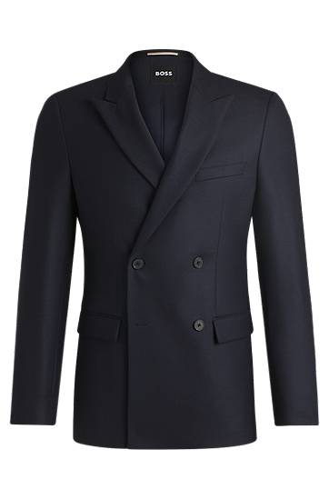 Bunda BOSS Slim-Fit Double-Breasted Stretch Jacket Navy | 50535020, 0
