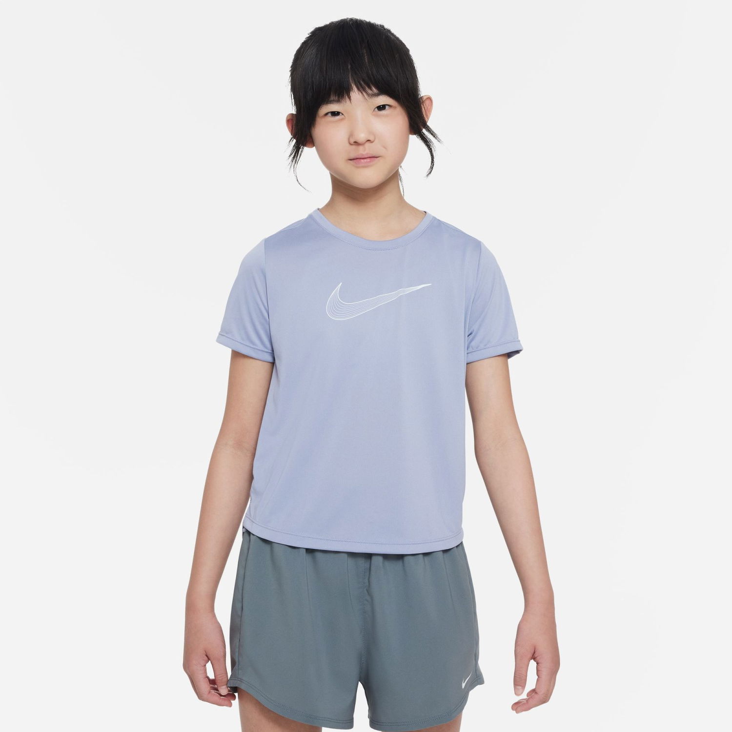 Crop Top Nike Girls' Short Sleeve Top One Fialová | DD7639-519, 0