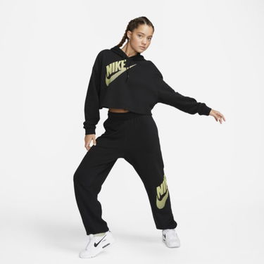Mikina Nike Sportswear Cropped Fleece Dance Hoodie Čierna | DZ4604-010, 2