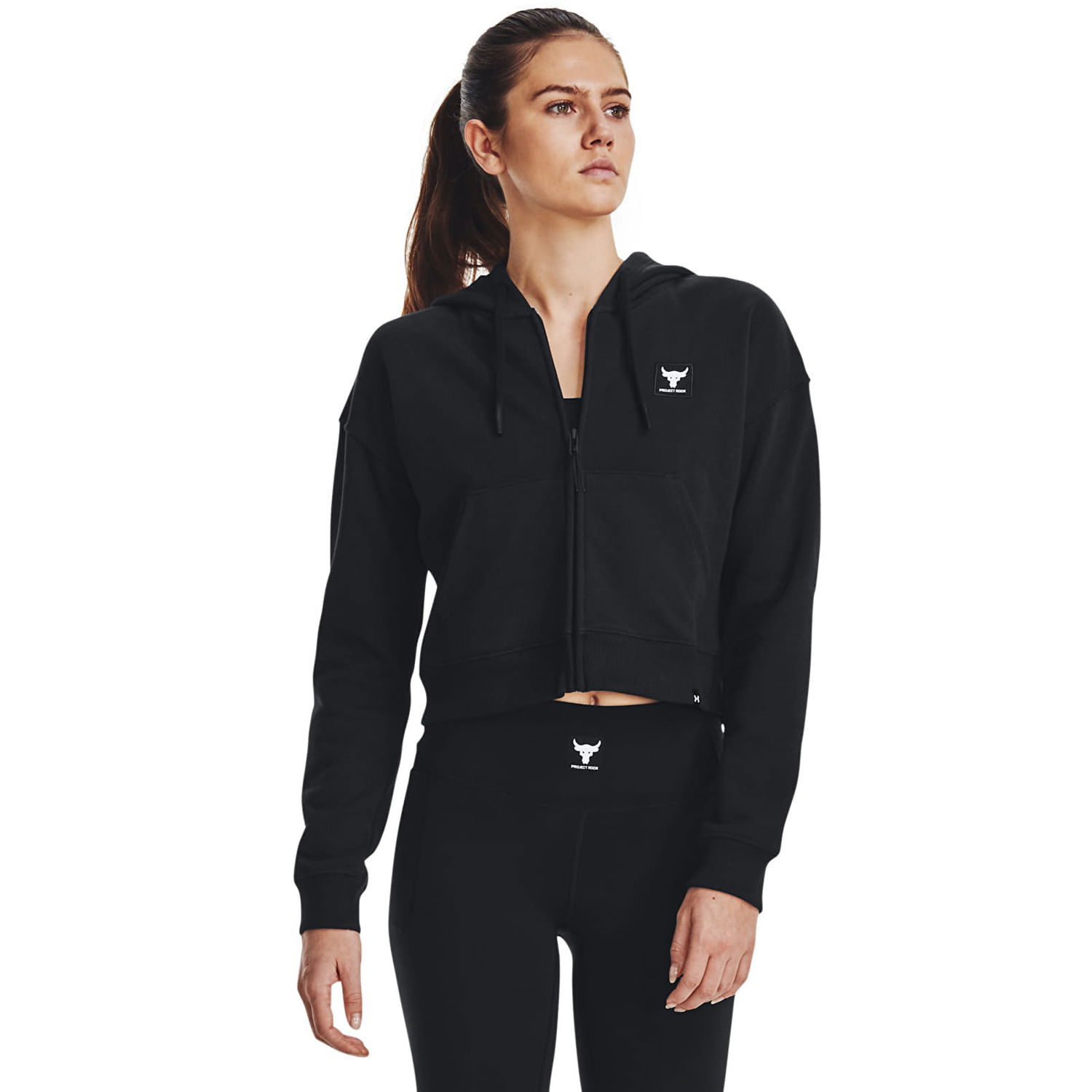 Mikina Under Armour Project Rock Hw Terry Fz Black Čierna | 1377446-001, 0