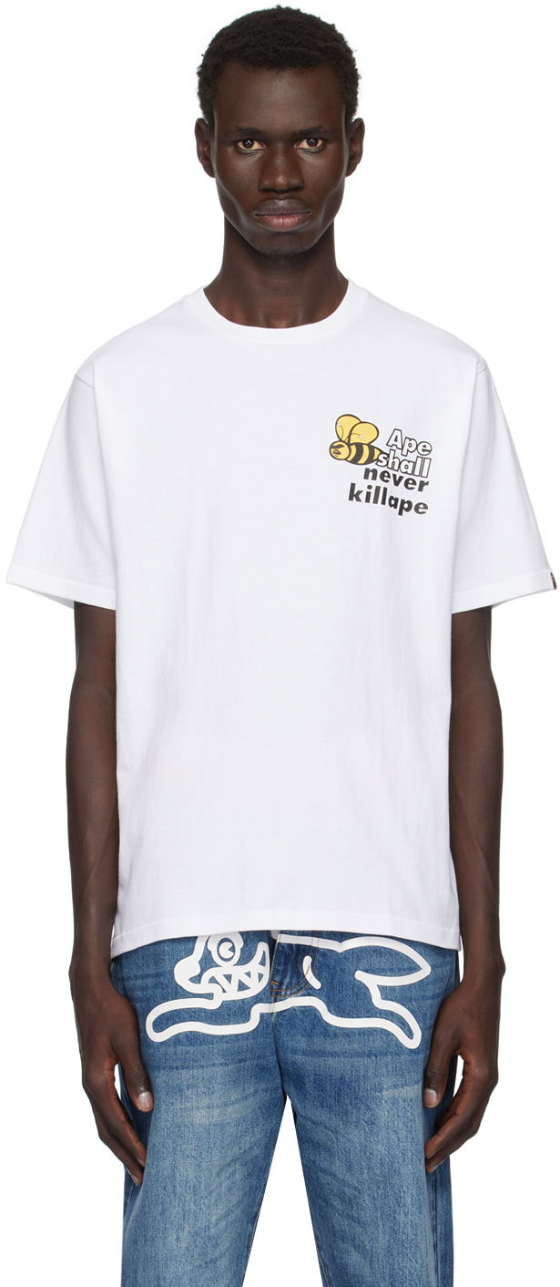 Tričko BAPE Bee Logo T-shirt Biela | 001TEK301045M, 0