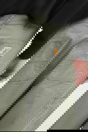 Nohavice Carhartt WIP Cotton Relaxed Fit Single Knee Pant Zelené | I031499.1YFGD, 3