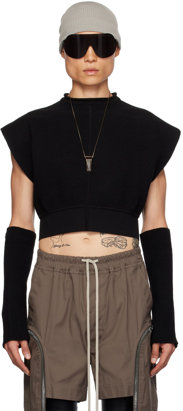 Sveter Rick Owens Cropped Sweater Čierna | RR02C7690 CHWSR, 0