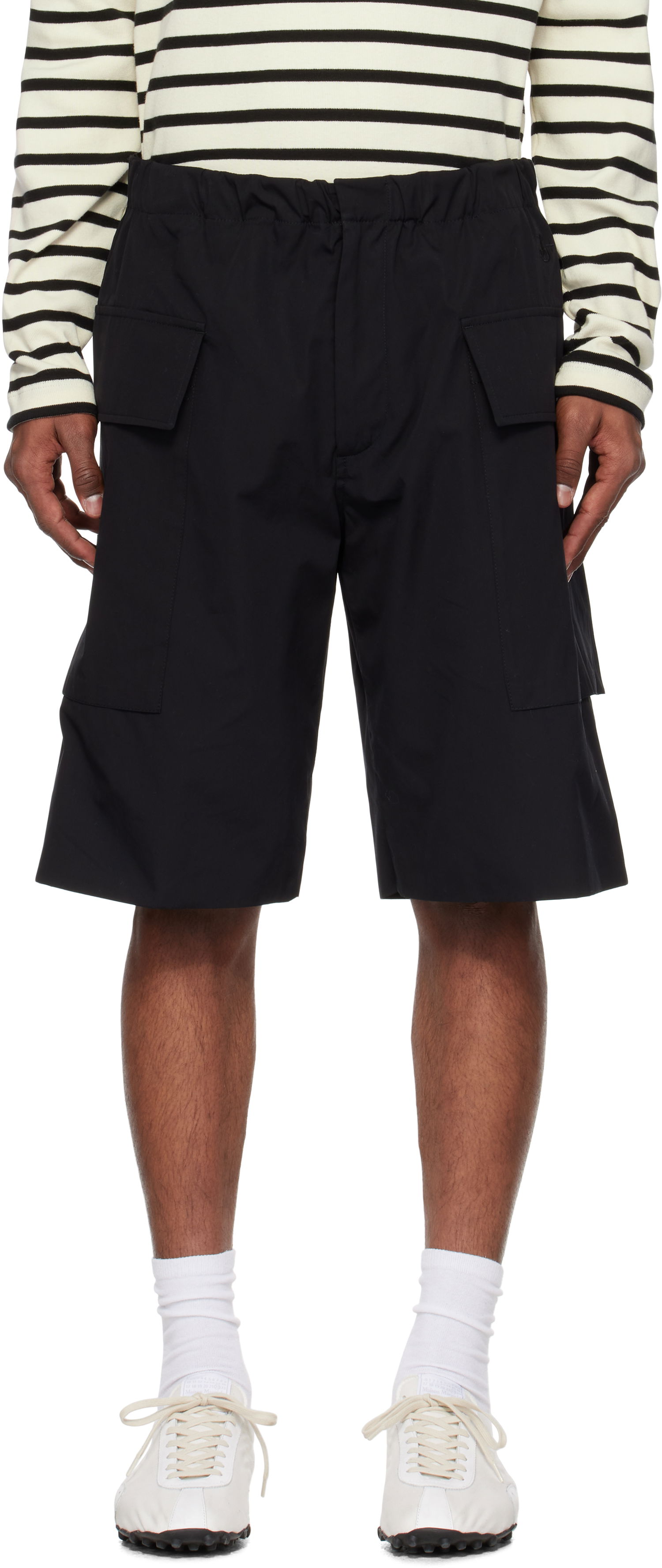 Šortky Jil Sander Jil Sander Embroidered Logo Cargo Shorts Čierna | J47KA0279_J45292, 0