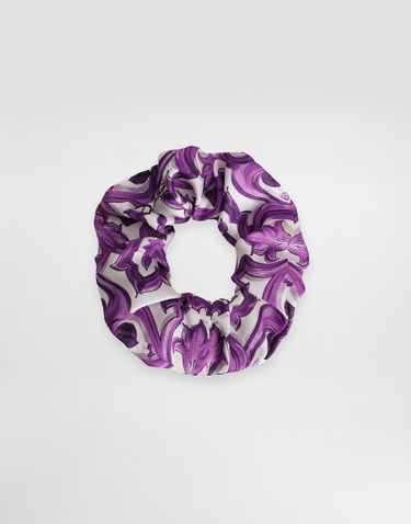 Doplnky Dolce & Gabbana Dolce & Gabbana Majolica-Print Twill Scrunchie Fialová | LB7A12HI1Y8I23TN, 0