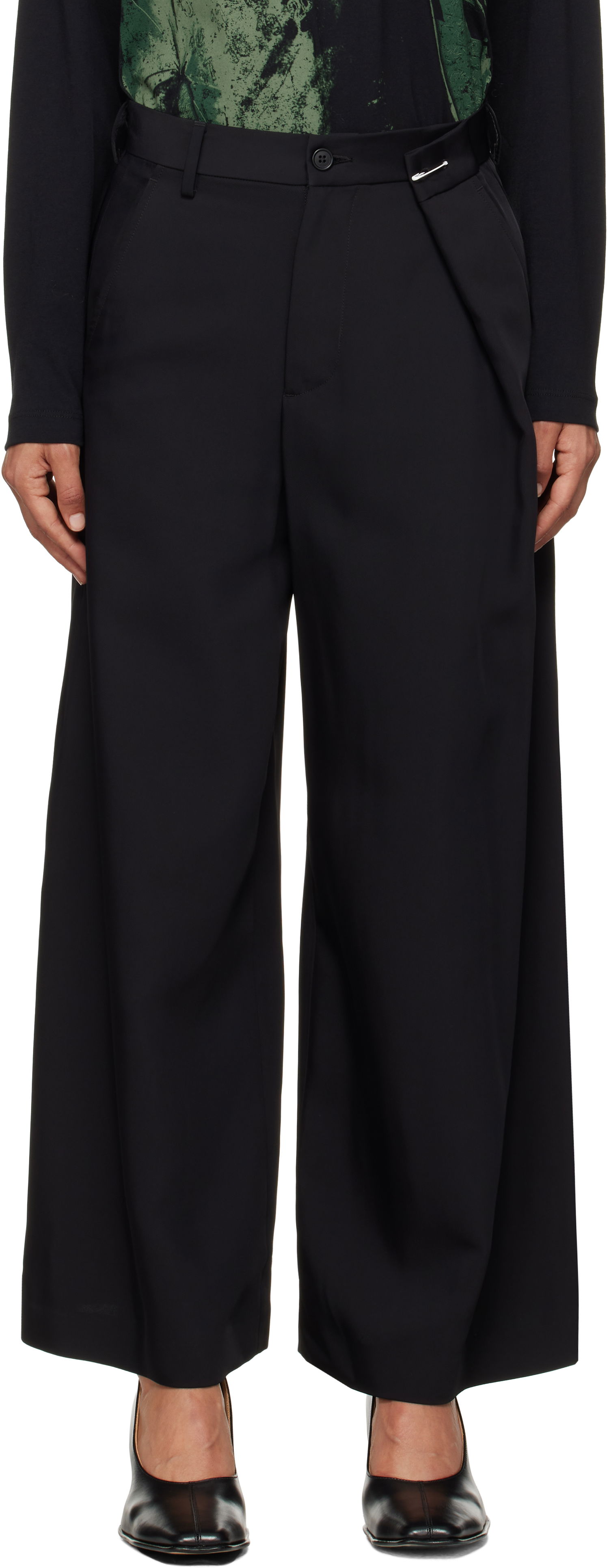Nohavice Maison Margiela Straight Leg Trousers Čierna | S62KB0217 M35225, 0