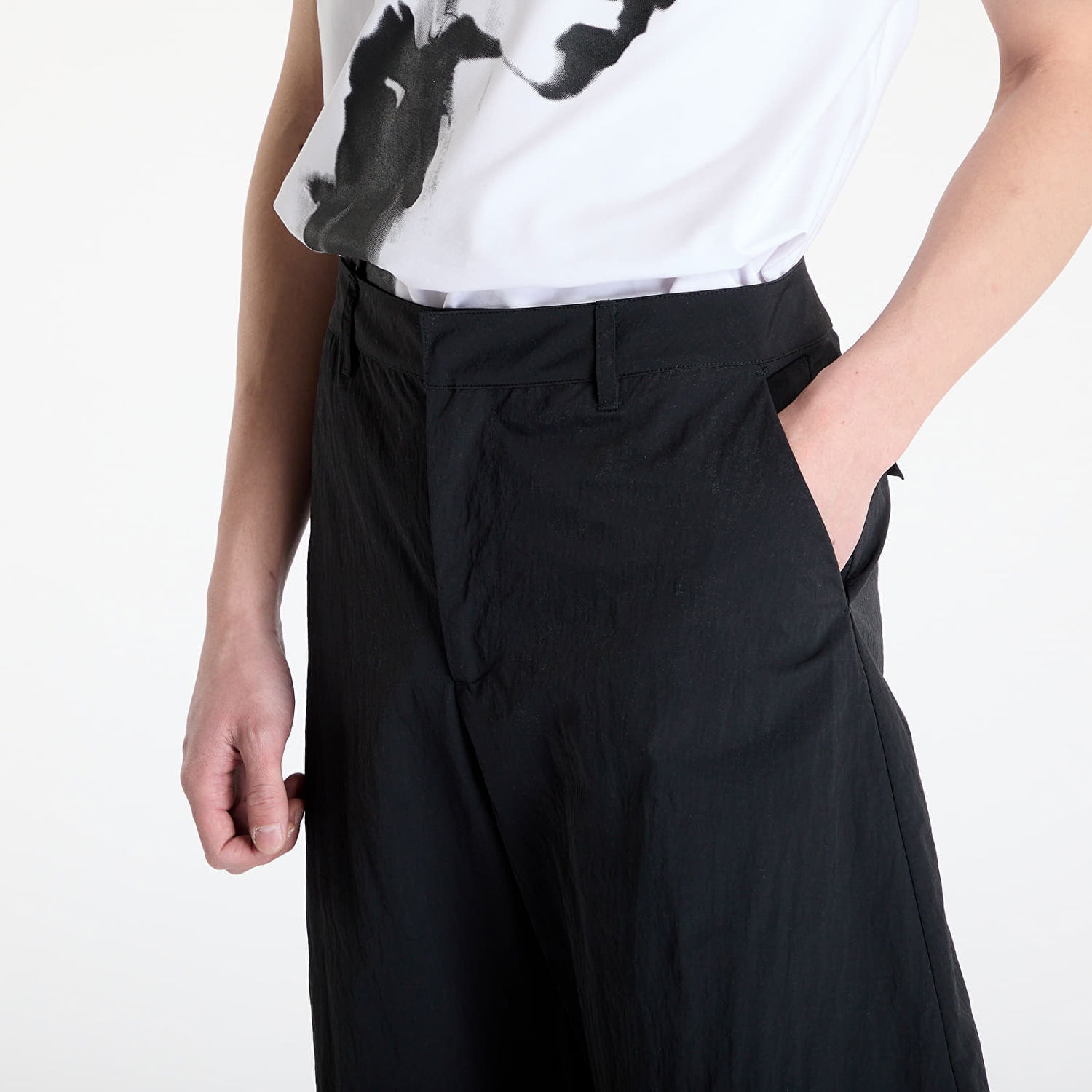 Cargo nohavice HELIOT EMIL HELIOT EMIL Ferro Wide-Leg Trousers Čierna | SS25_M_10_193_BLK01, 1