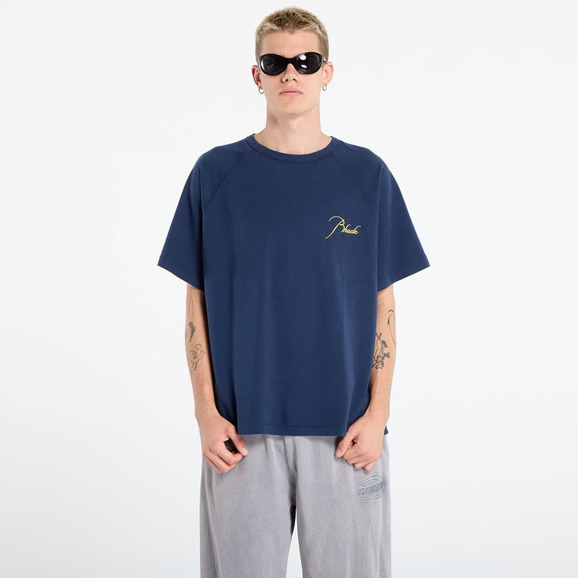 Tričko Rhude Rhude Classique Raglan T-Shirt Navy | RHPF25TT160120043
