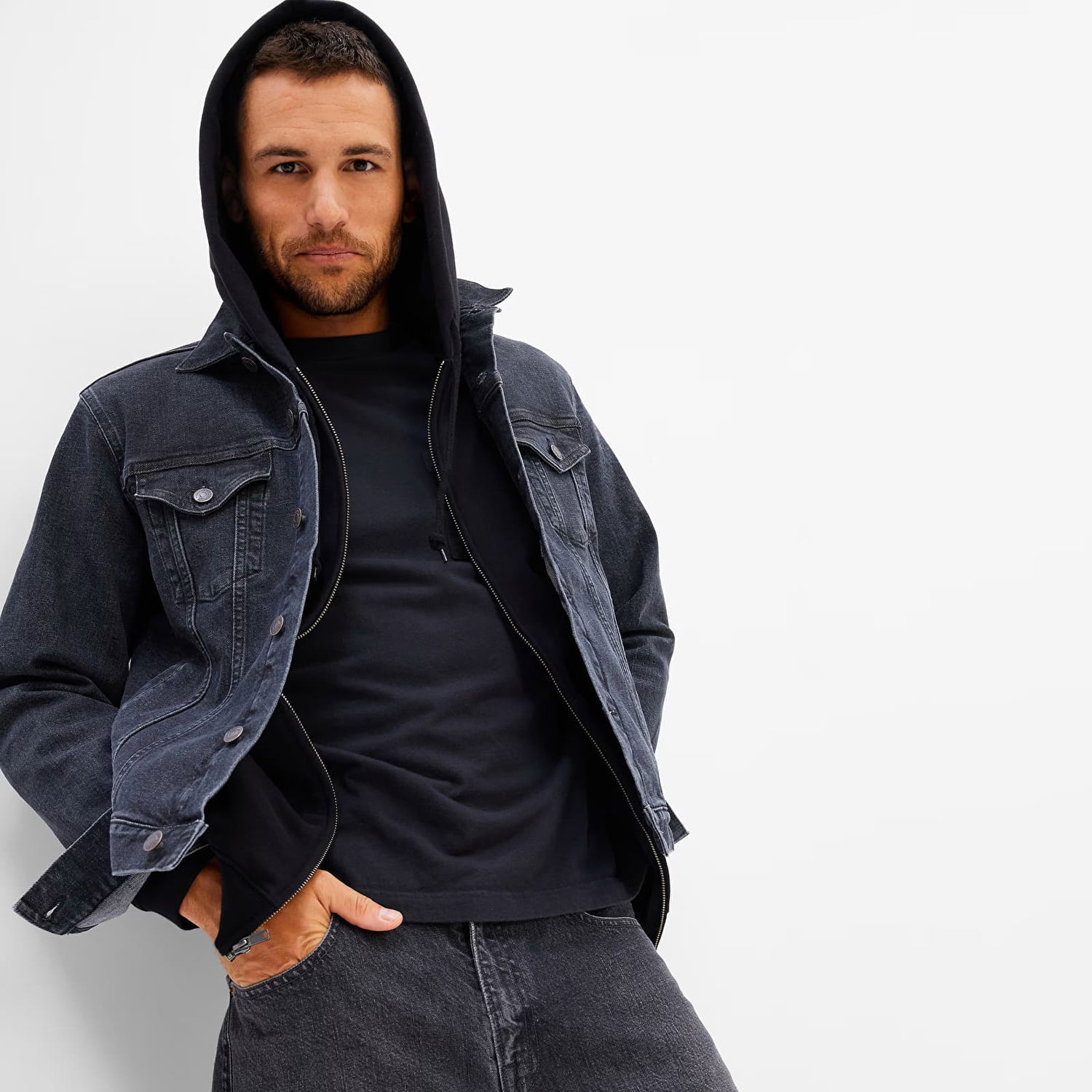 Bunda GAP Denim Jacket Black Wash Čierna | 413756-00, 0