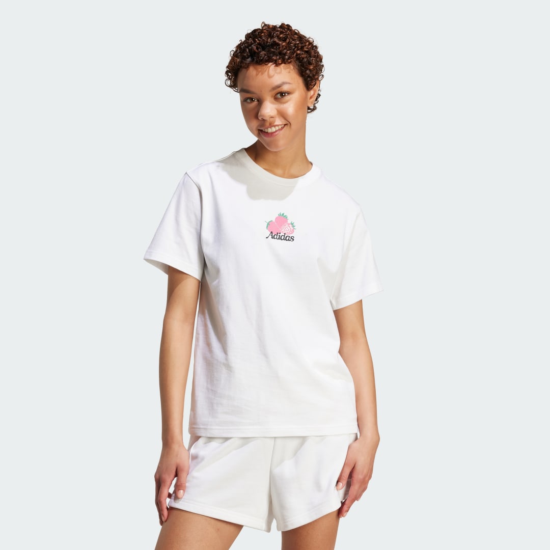 Tričko adidas Performance Farmers Market Graphic T-Shirt Biela | KC2325, 0