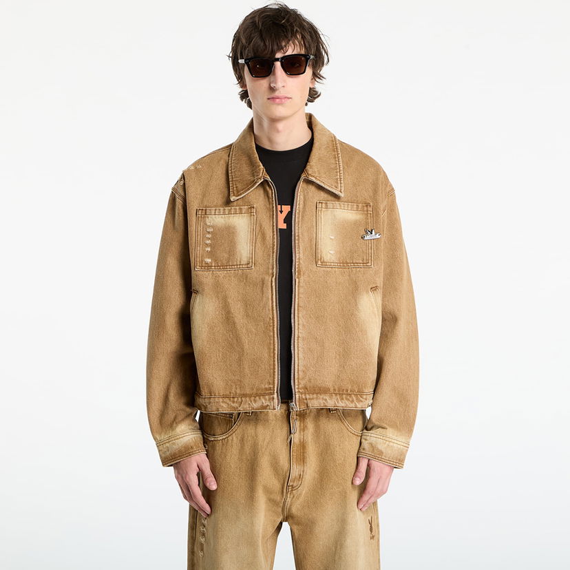 Bunda Footshop Playboy x FTSHP Denim Jacket UNISEX Orche Hnedá | FTSHP_512