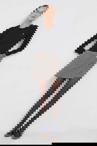 Tričko Lacoste Cotton Ribbed Slim Fit Long-Sleeve T-Shirt Čierna | TF1692, 1