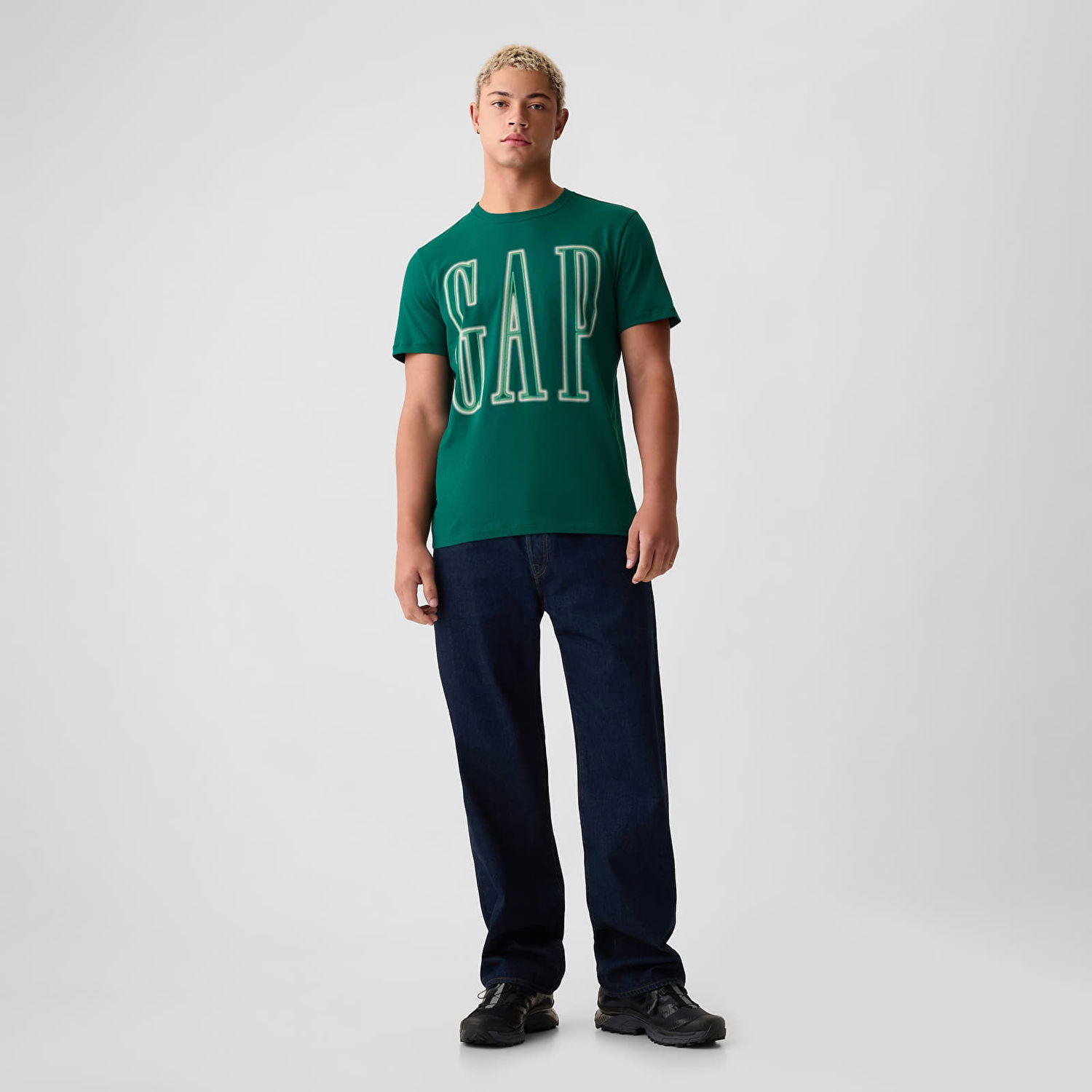 Tričko GAP Neon Logo Tee Aventurine Green 195421 Zelené | 884728-00, 1