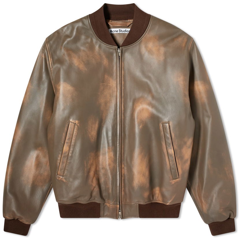 Bomber bunda Acne Studios Lorlingo Leather Bomber Jacket Hnedá | B70139-BPH