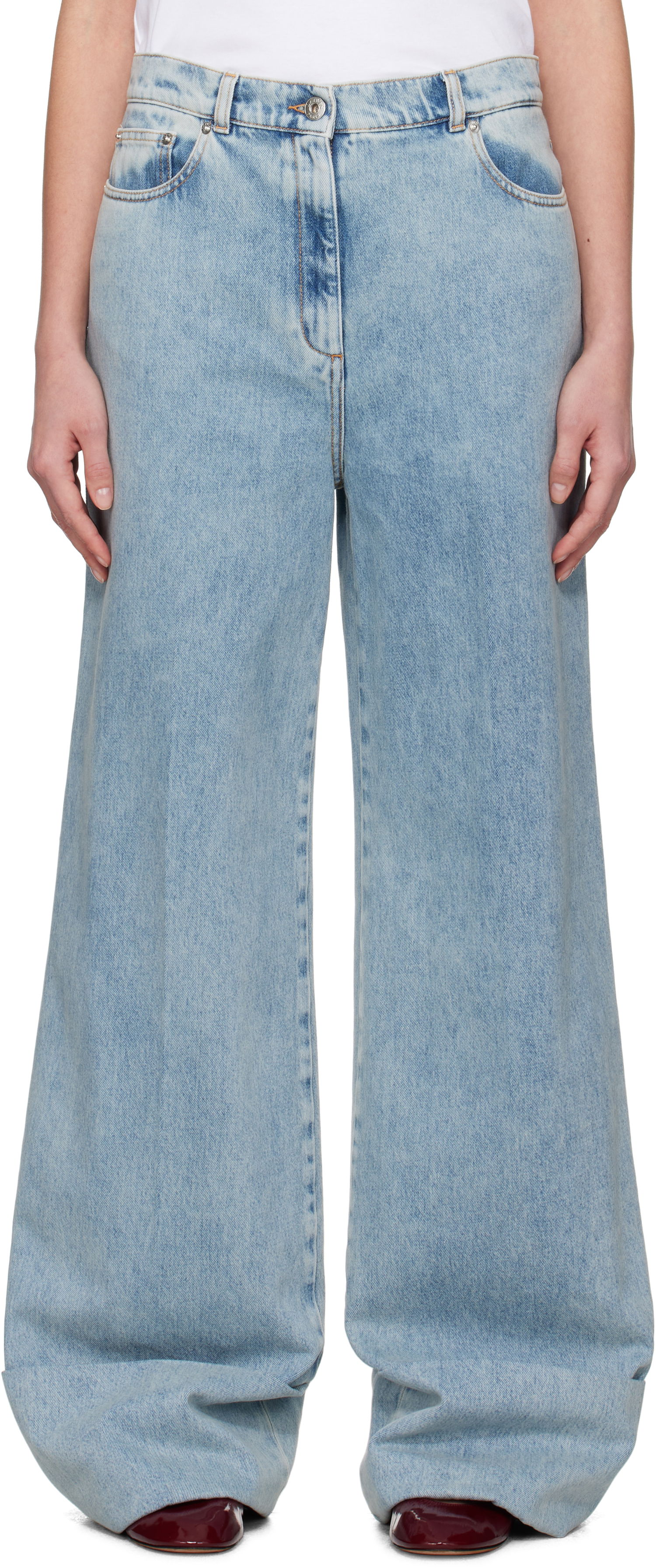 Džínsy LANVIN Lanvin Wide-Leg Jeans Modrá | RW-TR0310-D087-P25, 0