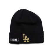 MLB Metallic Badge Beanie Los Angeles Dodgers Black / Metallic Gold One Size
