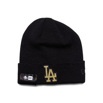 Kulicha New Era MLB Metallic Badge Beanie Los Angeles Dodgers Black / Metallic Gold One Size Čierna | 60364349, 0