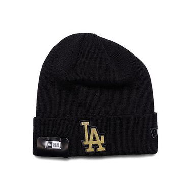 Kulicha New Era MLB Metallic Badge Beanie Los Angeles Dodgers Black / Metallic Gold One Size Čierna | 60364349, 0