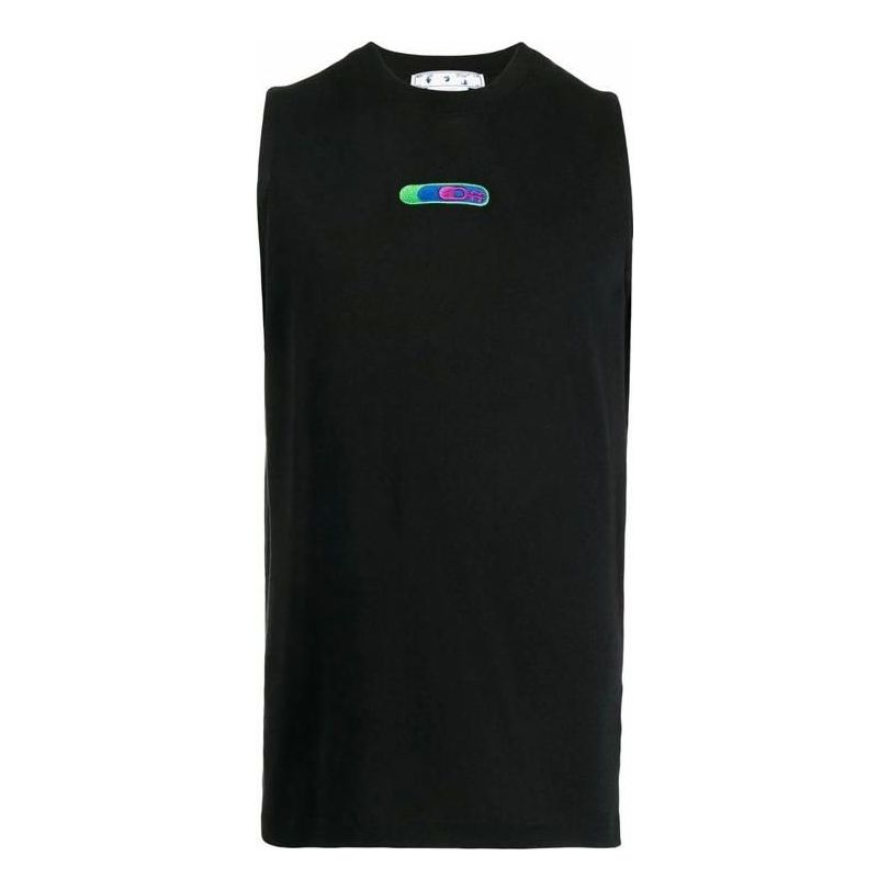 Tielko Off-White Off-White Sleeveless T-Shirt with Logo Patch Čierna | OMAC022S22JER0031055
