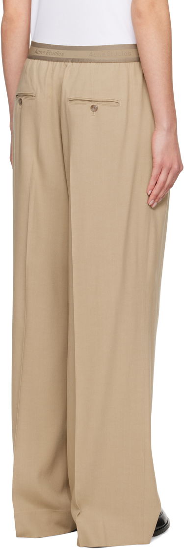 Nohavice Acne Studios Taupe Pleated Trousers Béžová | AK0826-, 2