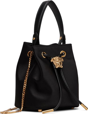 Kabelka Versace Versace 'La Medusa' Satin Mini Bucket Bag Čierna | 1017754_1A11479, 1