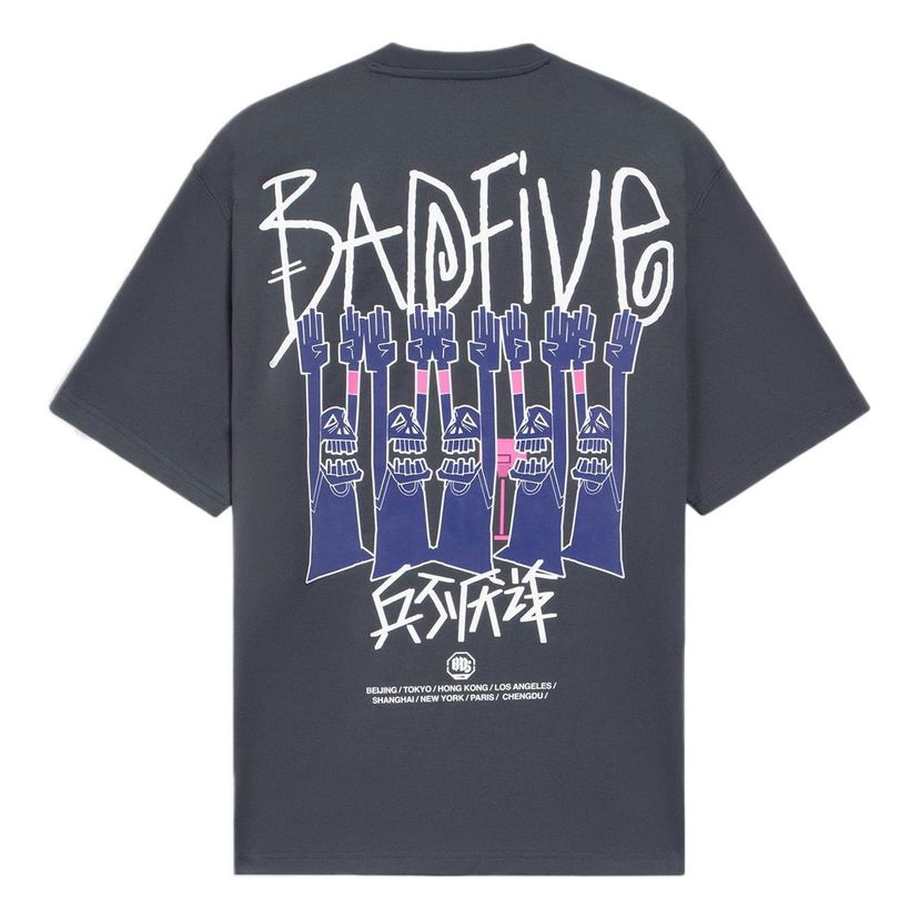 Tričko Li-Ning BadFive Graphic Loose Fit T-shirt Šedá | AHSS387-2