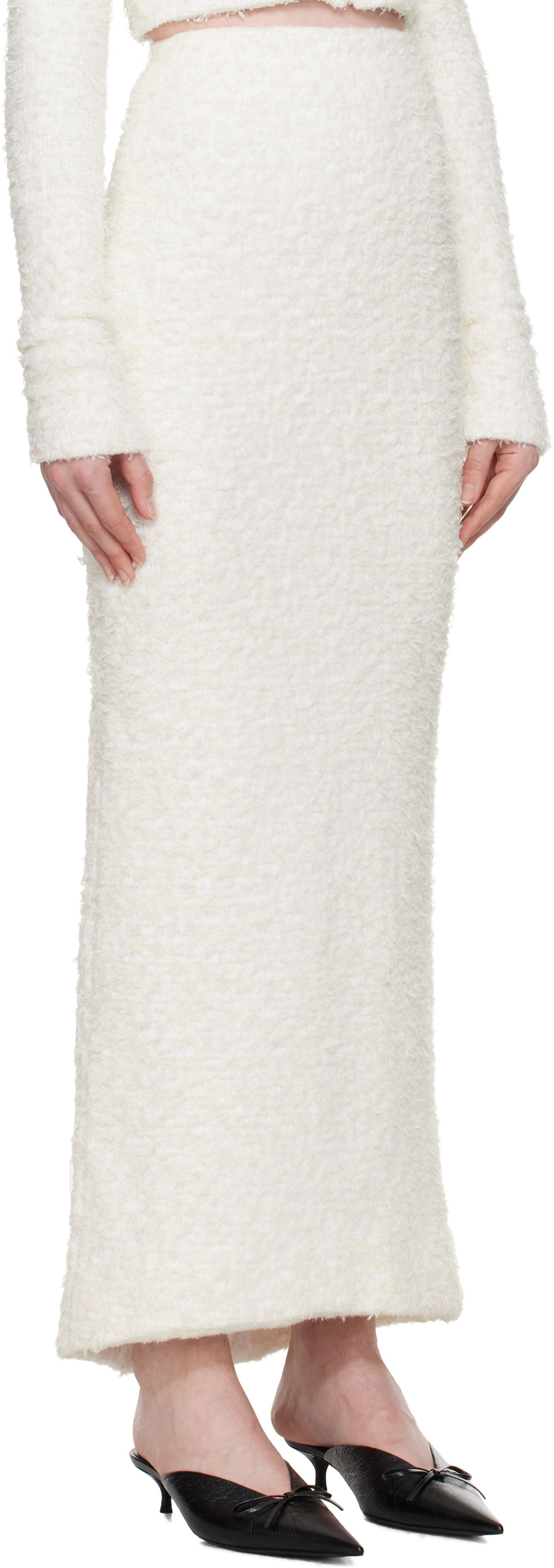 Sukňa Balenciaga Balenciaga Tweed Maxi Skirt Biela | 796952 T3328, 1
