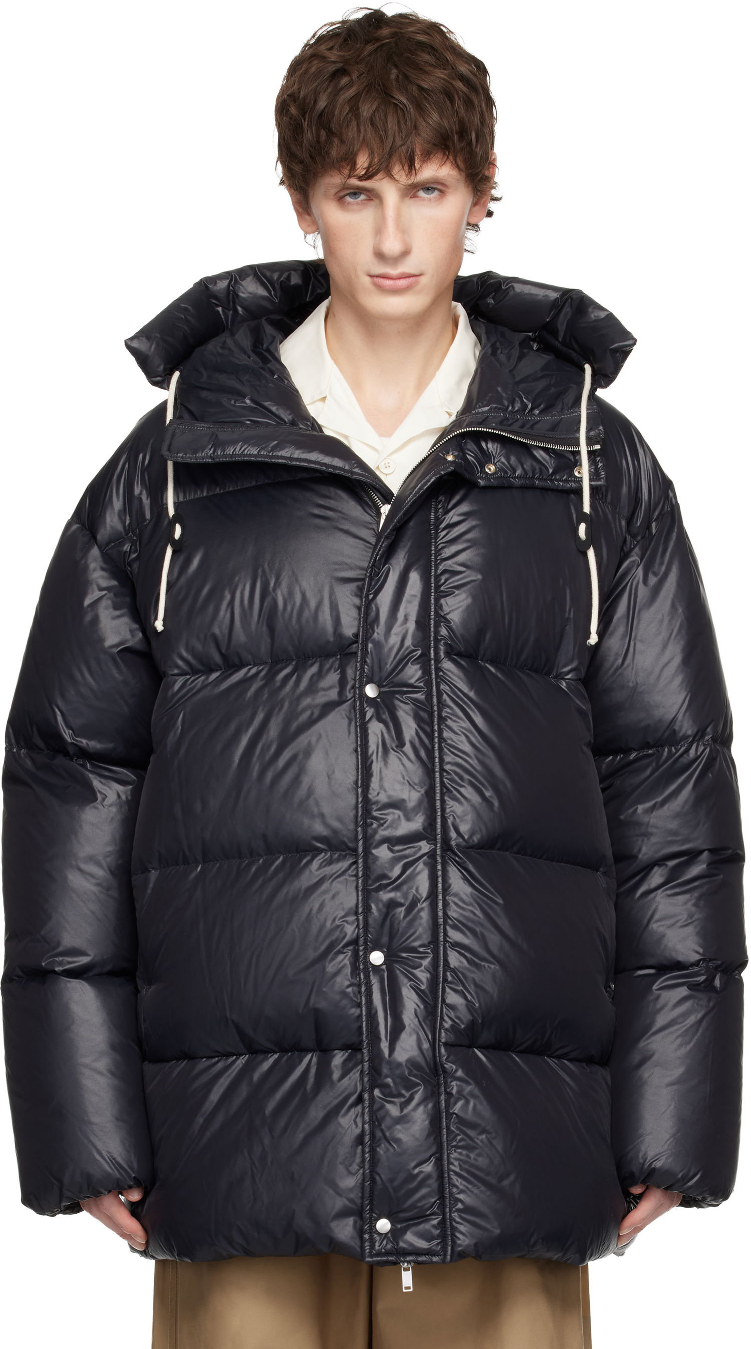 Prešívaná bunda Jil Sander Jil Sander Hooded Down Jacket Navy | J47AF0158_J70007, 0