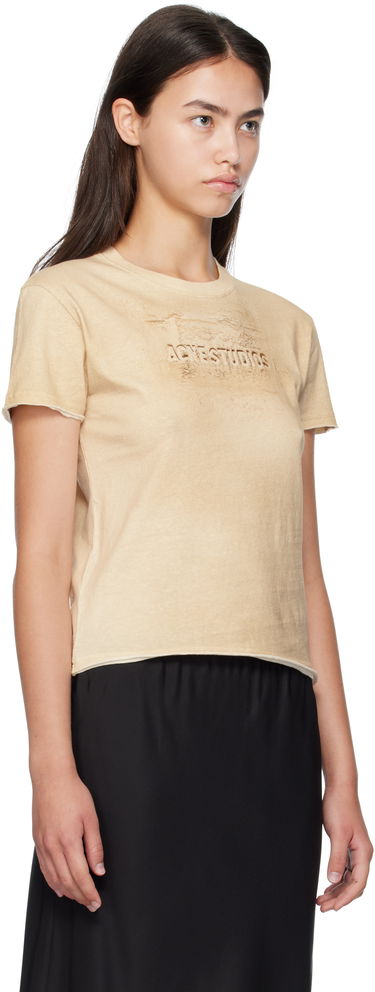 Tričko Acne Studios Acne Studios Logo Print T-Shirt Béžová | AL0472-, 1