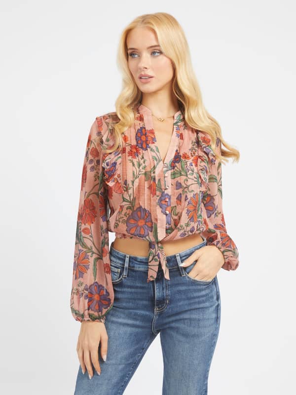 Oblečenie GUESS Floral Print Rôznofarebný | W3BH52WDWT2