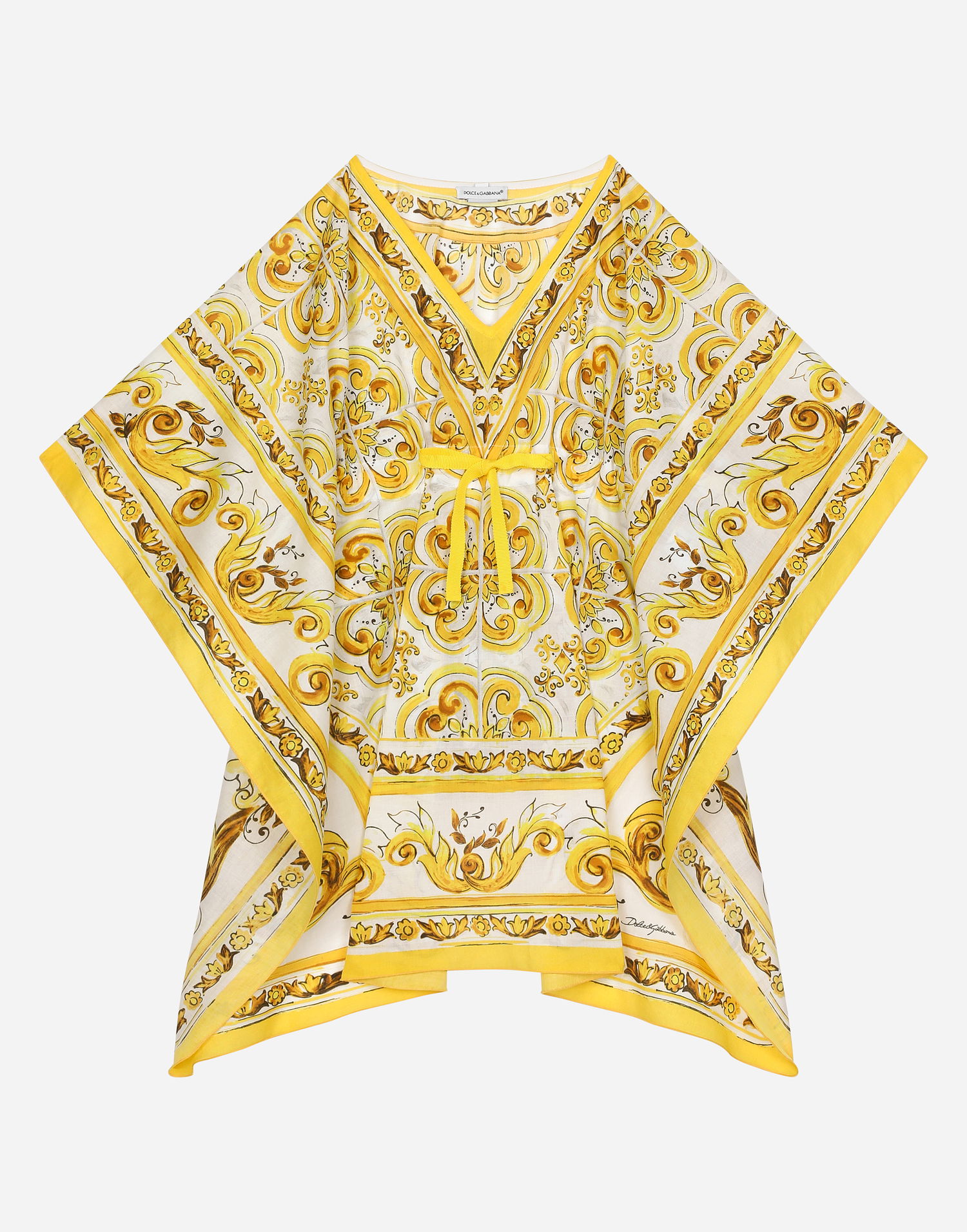 Šaty Dolce & Gabbana Dolce & Gabbana Printed Cotton Kaftan Žltá | LB7A14G7J5KH03TN, 0