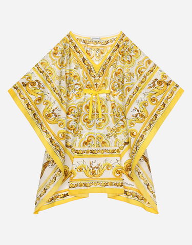 Šaty Dolce & Gabbana Dolce & Gabbana Printed Cotton Kaftan Žltá | LB7A14G7J5KH03TN, 0