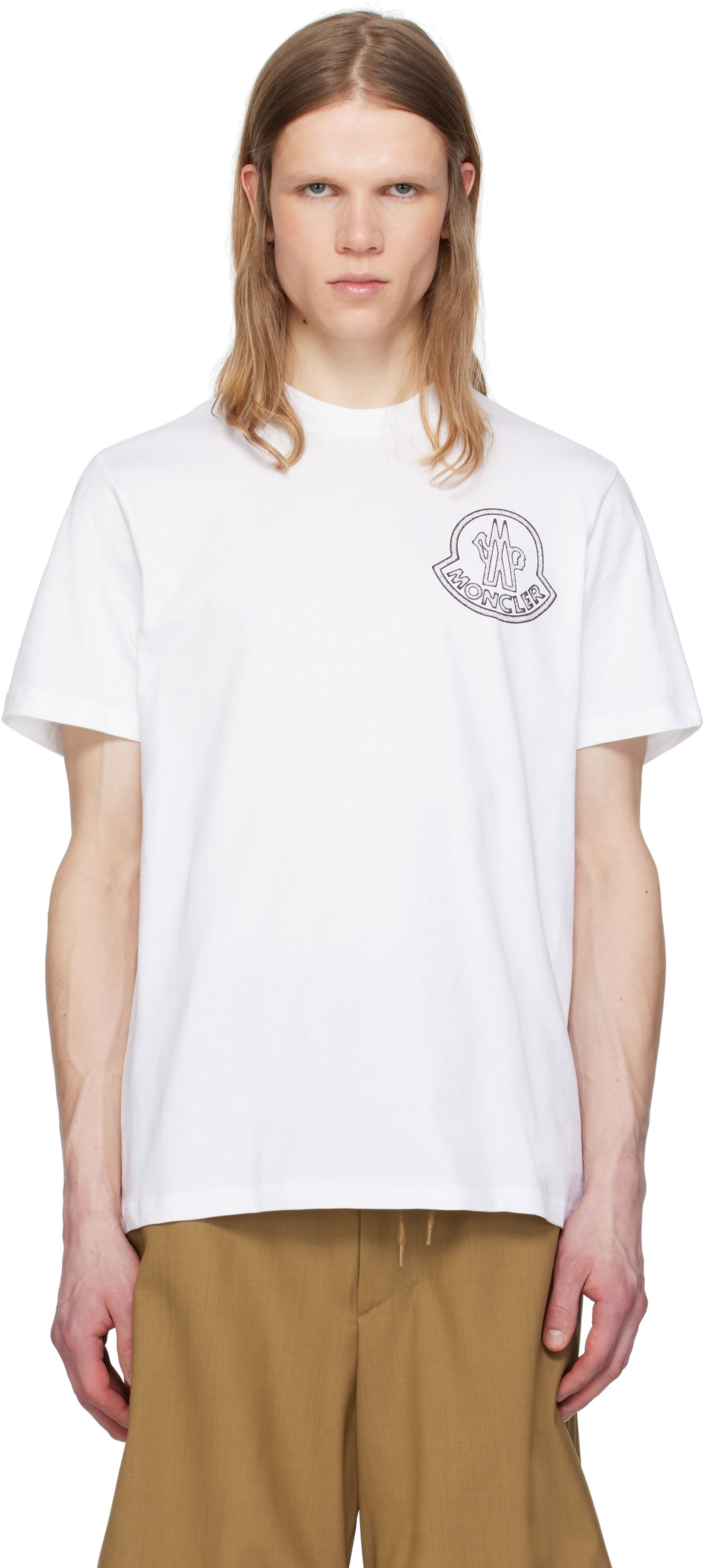 Tričko Moncler Moncler Archivio Creativo T-Shirt Biela | K10918C0005689AJS, 0