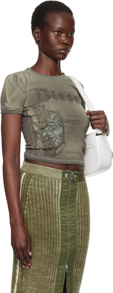 Kabelka Diesel Appliquéd Distressed T-Shirt Zelené | A14183 0HMAG, 1