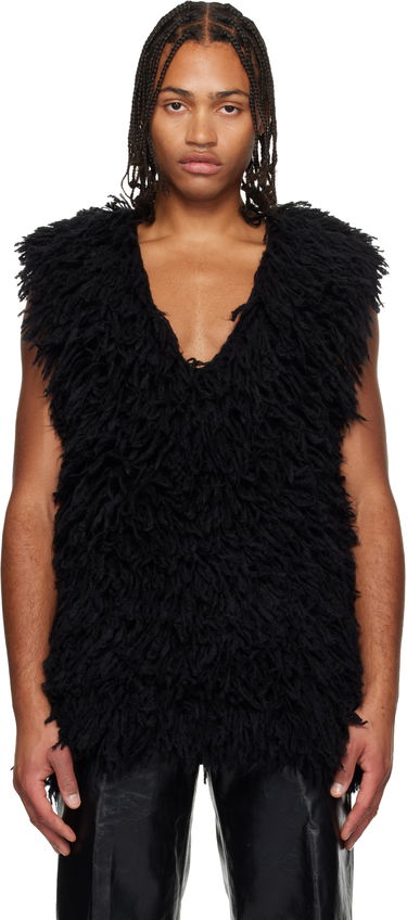 Vesta Dries Van Noten Dries Van Noten Shag-Knit Vest Čierna | 252-021227-2725, 0