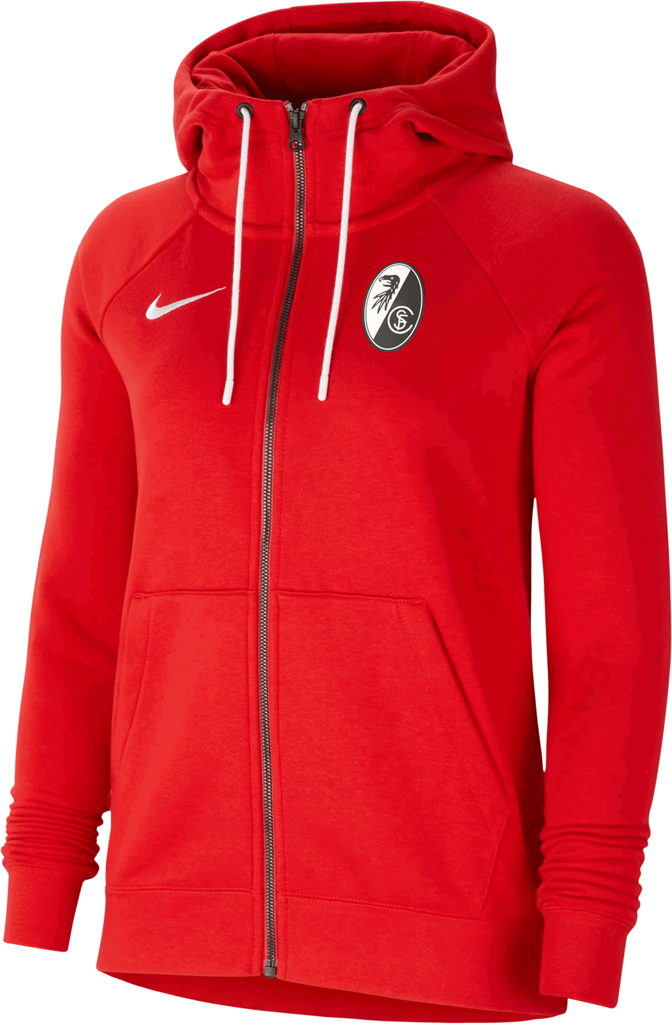Mikina Nike SC Freiburg Fleece Full-Zip Hooded Jacket Červená | 5scfcw6955-nocode, 0