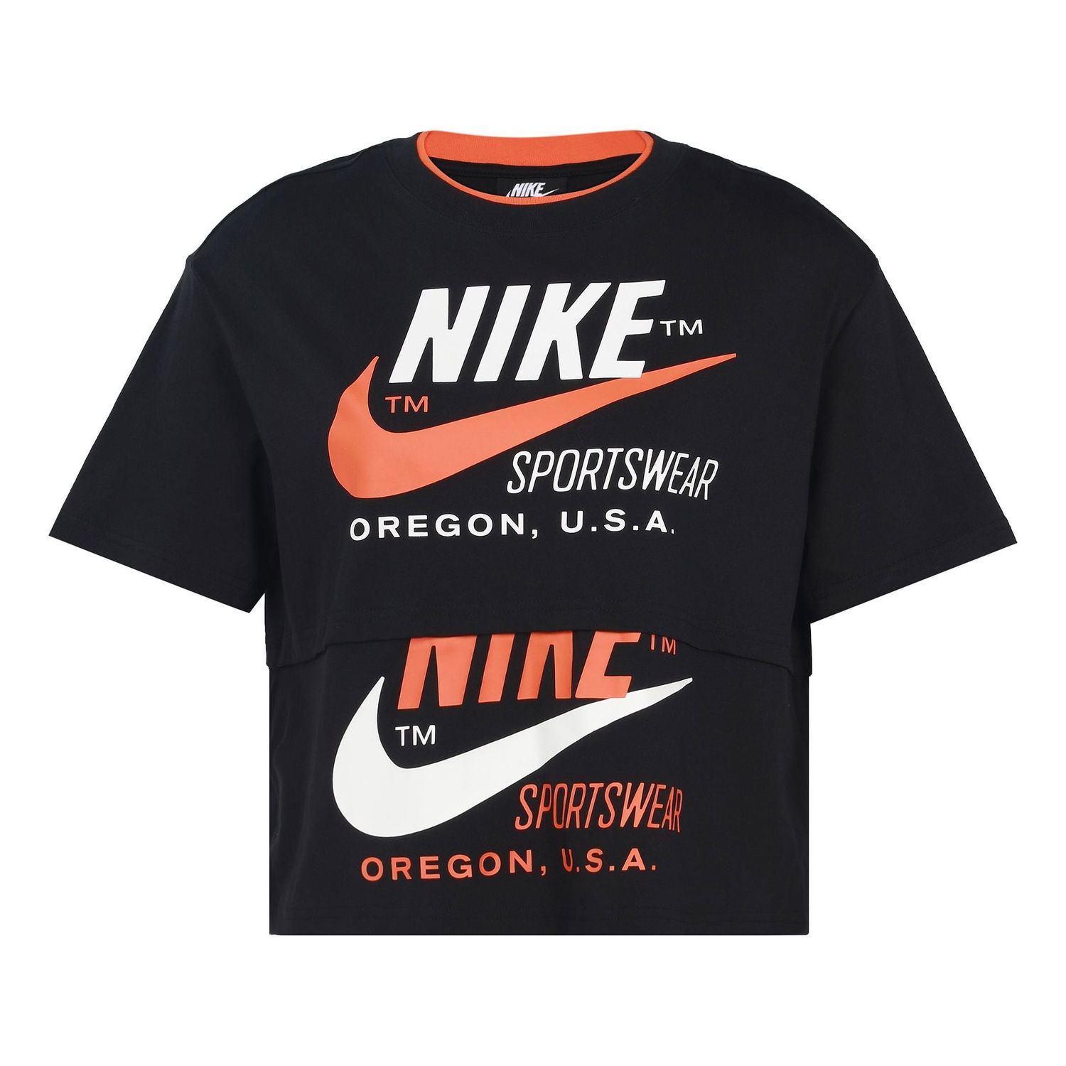 Tričko Nike Logo Splicing Short Sleeve T-Shirt Čierna | CJ2041-010, 0