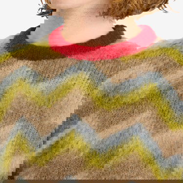 Sveter Brain Dead Brain Dead Zig Zag Boxy Knit Jumper Rôznofarebný | BDS25O120043-TAU, 5