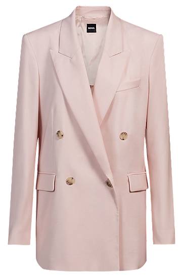 Bunda BOSS Virgin Wool Regular-Fit Blazer Ružová | 50537509, 0