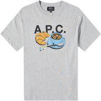 Tričko A.P.C. END. x Men's 'Coffee Club' Cedric T-Shirt Šedá | COEZB-H26265-PLB, 1