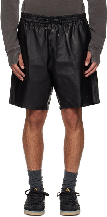 Šortky AMIRI AMIRI Lightweight Leather Shorts Čierna | AMLTSH1017, 0