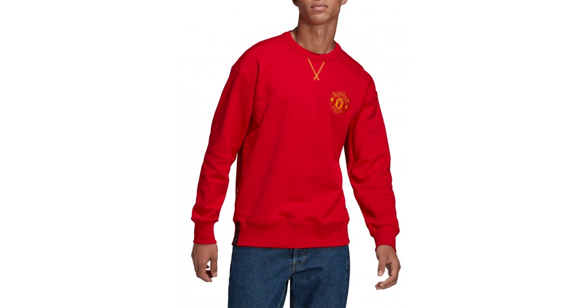 Mikina adidas Originals Manchester United Crewneck Sweatshirt Červená | h63992, 1