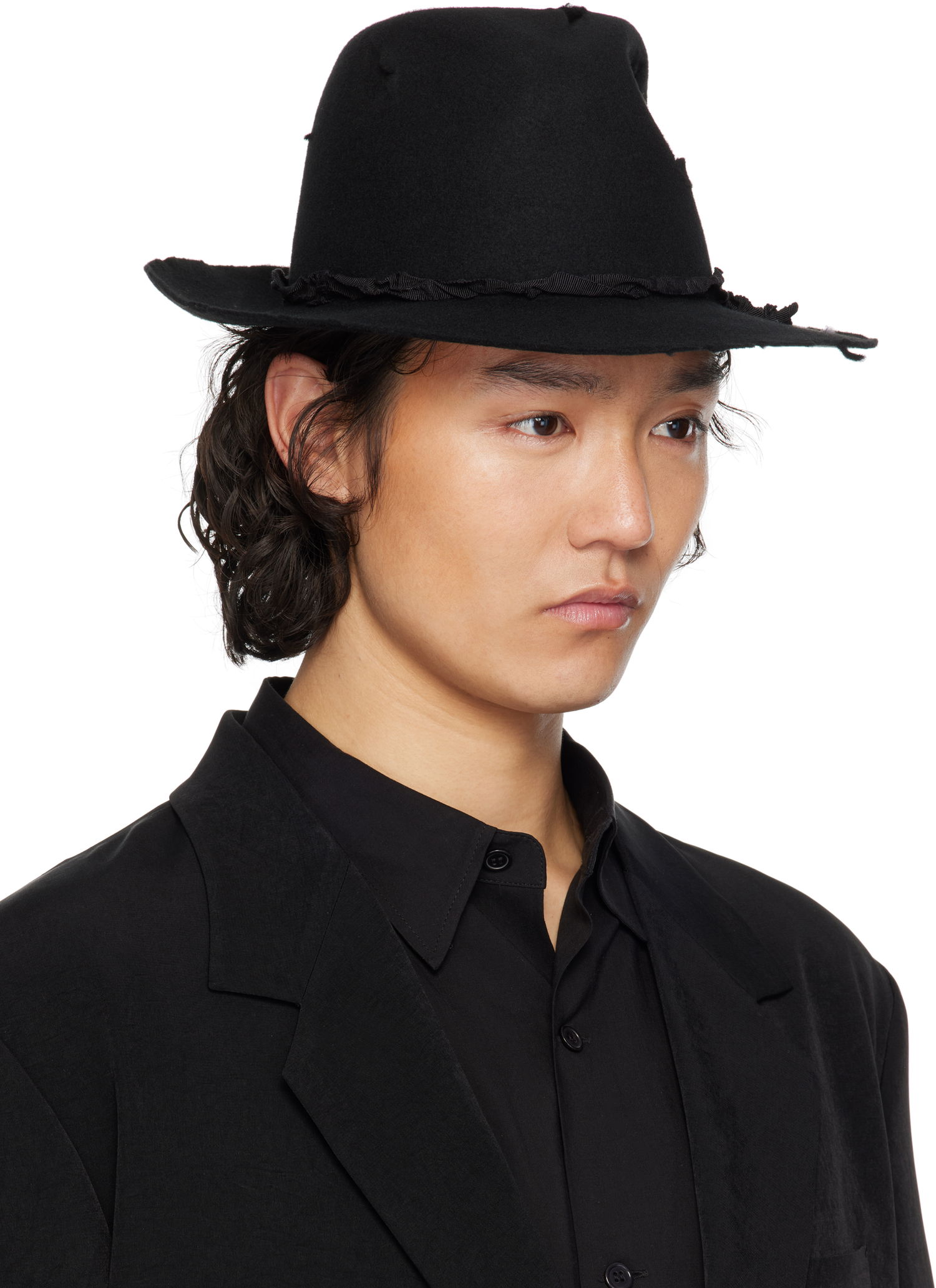 Klobúk Yohji Yamamoto YOHJI YAMAMOTO Wool Soft Hat Čierna | HP-H05-160, 1