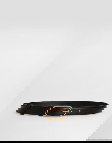 Opasok Dolce & Gabbana Dolce & Gabbana Calfskin Belt with Oval Buckle Čierna | BE1654A3G1980999, 3