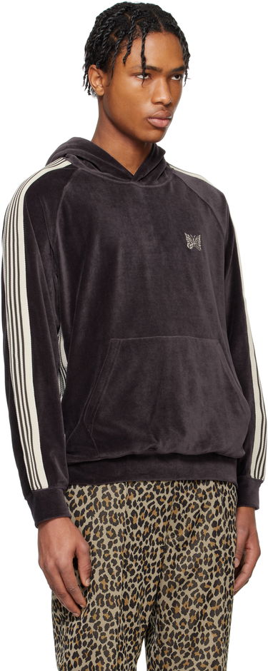 Mikina Needles Needles Velour Track Hoodie Fialová | QV320, 1