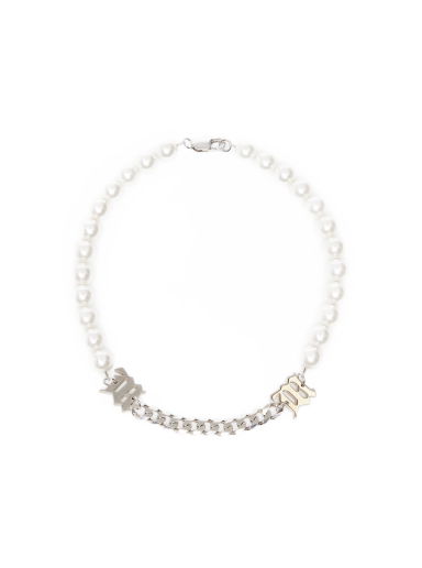 Náhrdelník MISBHV Pearl & Curb Link Choker Biela | 4021A042